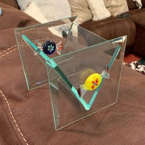 DECORATIVE GLASS CANDY BOWL